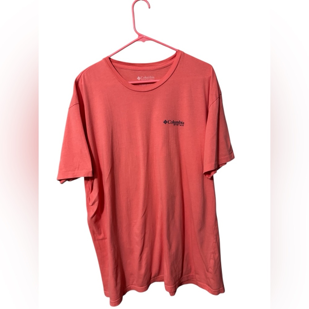 👏🏼Columbia PFG Men's Vibrant Coral Tee Size XL - Picture 3 of 3